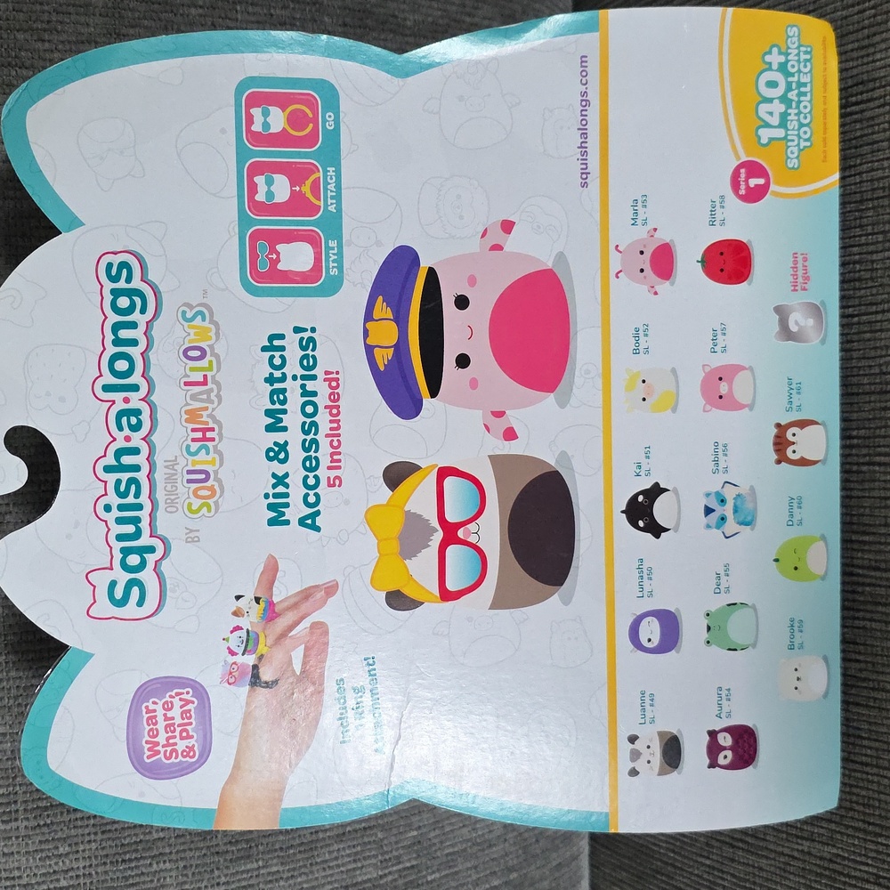 Squish-a-longs By Squishmallow, Series 1, 14 Figures, 19 Pieces, New - Picture 3 of 9